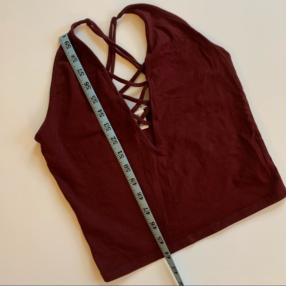 3for$10• Strappy plunge neck crop tank top